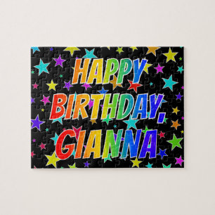 "GIANNA" First Name, Fun "HAPPY BIRTHDAY" Jigsaw Puzzle