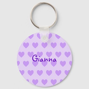 Gianna In Purple Keychain by purplestuff at Zazzle