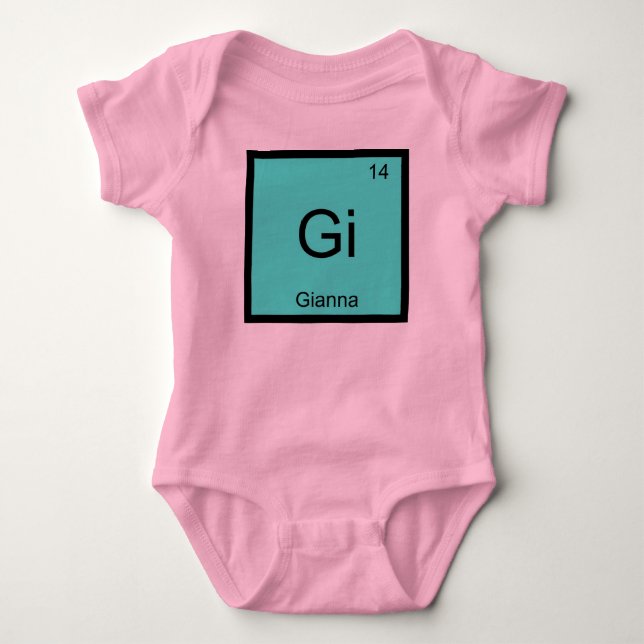 Gianna  Name Chemistry Element Periodic Table Baby Bodysuit (Front)