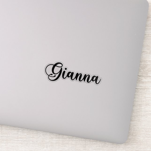 Gianna Name - Handwritten Calligraphy Sticker (Detail)