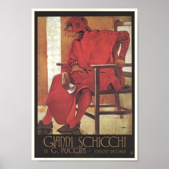 Gianni Schicchi Opera Poster - 