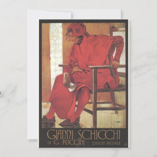 Gianni Schicchi Poster Puccini Invitation