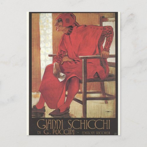 Gianni Schicchi Poster Puccini Postcard