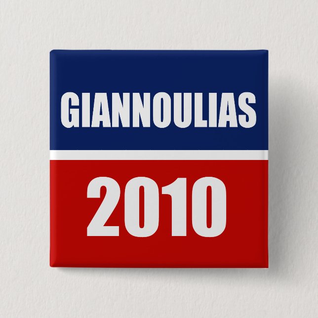 GIANNOULIAS 2010 PINBACK BUTTON (Front)