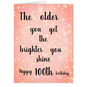 Giant 100th Birthday Card