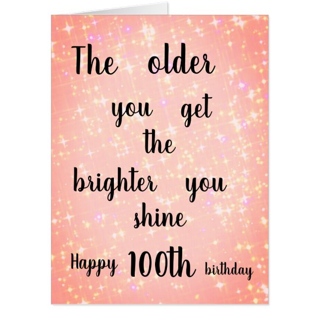 Giant 100th Birthday Card (Front)