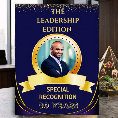 Giant 10 Year Boss Work Anniversary Magazine Photo Card