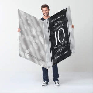 Giant 10th Tin Wedding Anniversary Celebration Card