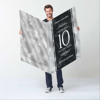 Giant 10th Tin Wedding Anniversary Celebration Card