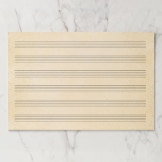 Giant 12"x18" Sheets Wide Rule Music Manuscript Paper Pad