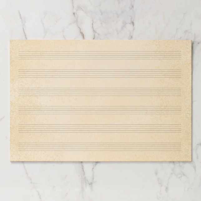 Giant 12"x18" Sheets Wide Rule Music Manuscript Paper Pad (Front)