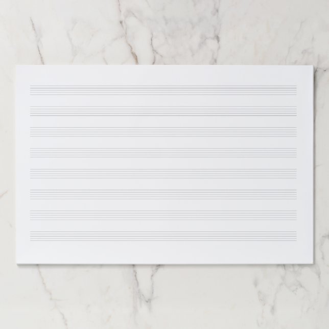 Giant 12" x 18" Medium Rule Music Manuscript Paper Pad (Front)