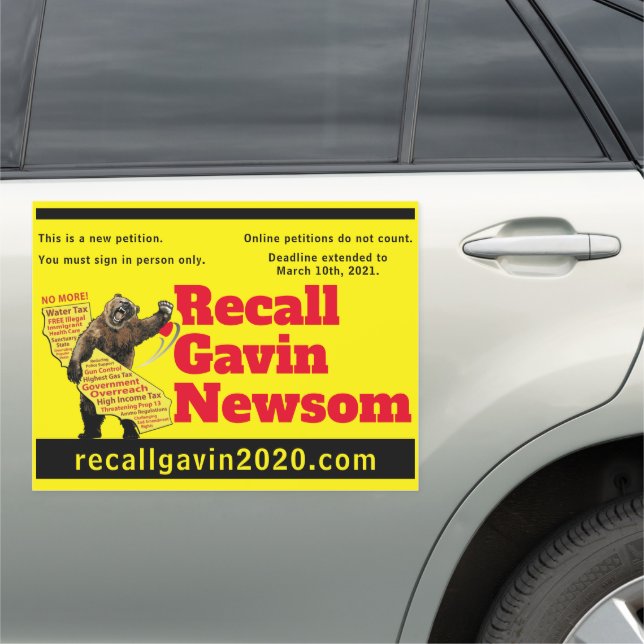 Giant 18"x24" recallgavin2020 door magnet (In Situ)