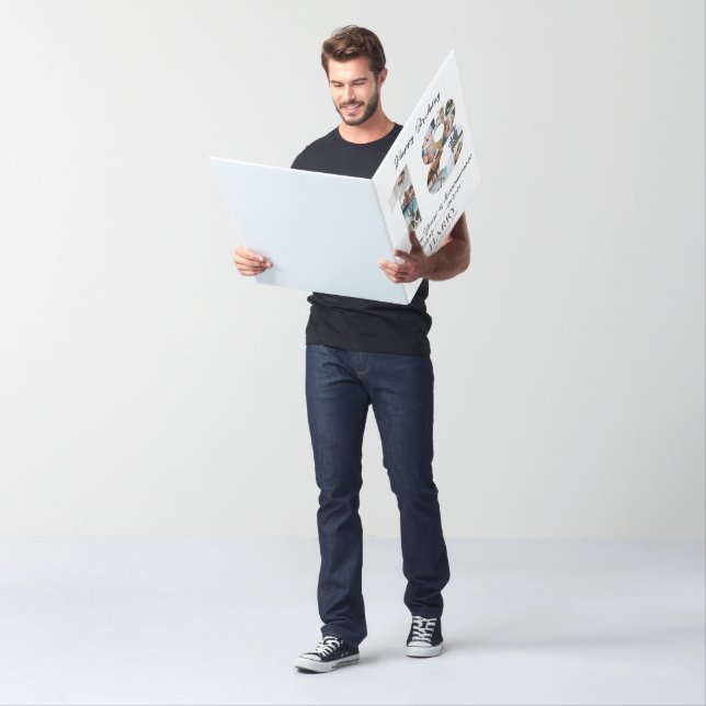 Giant 18th Birthday Card with Photo Collage & Name (In Situ)