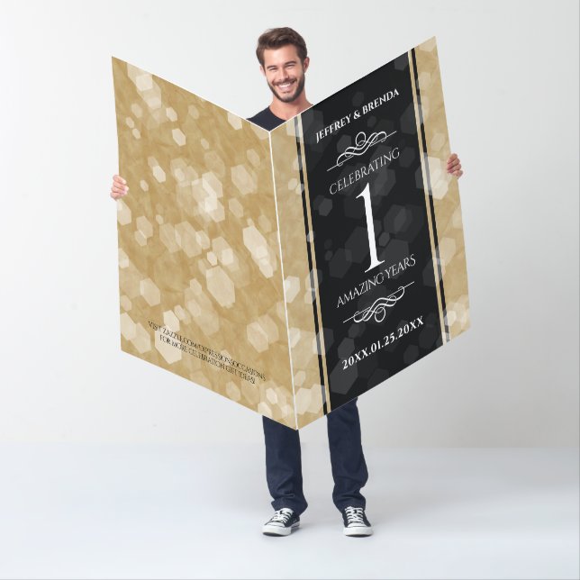 Giant 1st Paper Wedding Anniversary Celebration Card (In Situ)