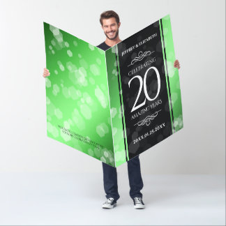 Giant 20th Emerald Wedding Anniversary Card