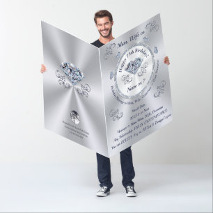 GIANT 2, 3 or 4 foot, 75th Birthday Cards for Her