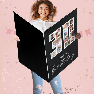 GIANT 30th Birthday Photo Collage Greeting Card