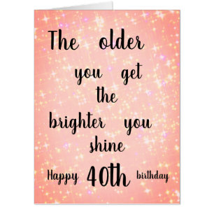 Giant 40th Birthday Card