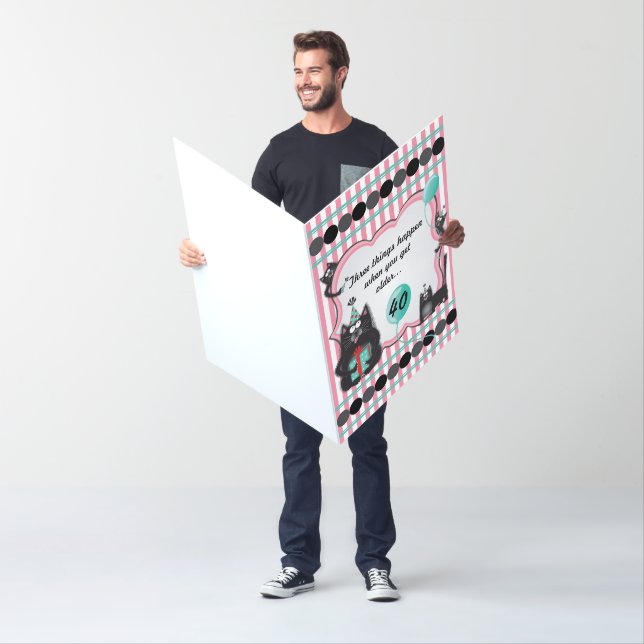 Giant 40th Birthday Card - Memory Loss (In Situ)