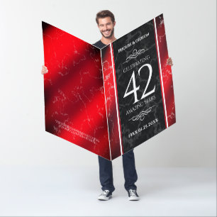 Giant 42nd Jasper Wedding Anniversary Celebration Card