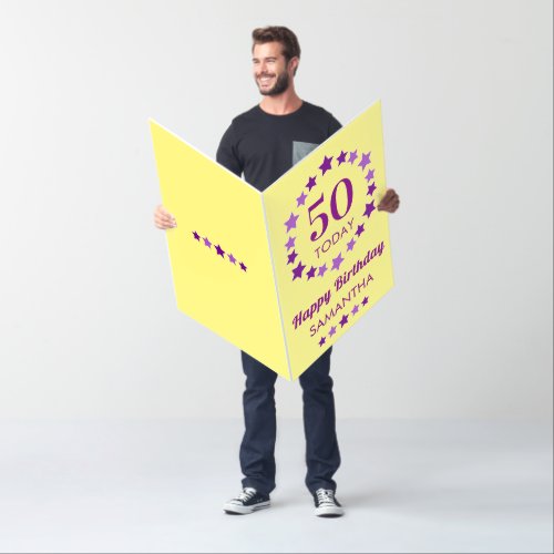 Giant 50 Today or Any Age Big Birthday Card