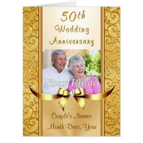 GIANT 50th Wedding Anniversary Cards for Parents