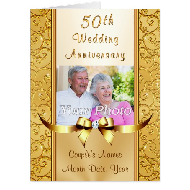 GIANT, 50th Wedding Anniversary Cards for Parents (Front)