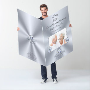 GIANT 60th Anniversary Cards, 2, 3 or 4 Feet Tall Card