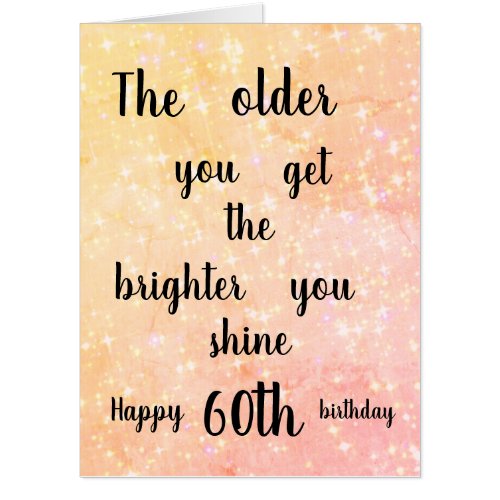 Giant 60th Birthday Card