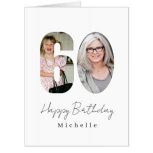 GIANT 60th Birthday Custom Photo Card