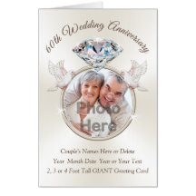 Personalized 60th Anniversary Card for Parents | Zazzle