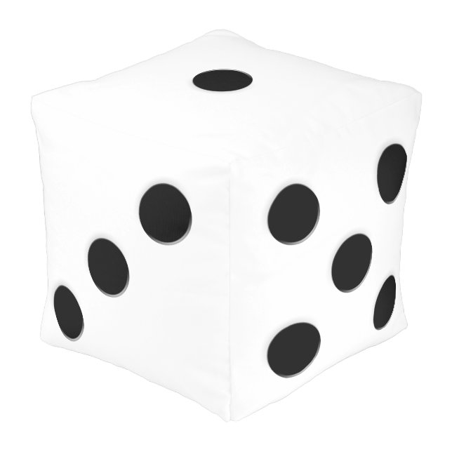Giant 6 Sided Die (Dice) Pouf (Angled Back)