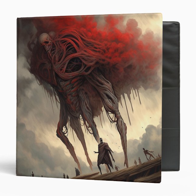 Giant Alien Walking Science Fiction Horror Art 3 Ring Binder (Front/Inside)
