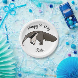 Giant Anteater Happy Birthday Paper Plates