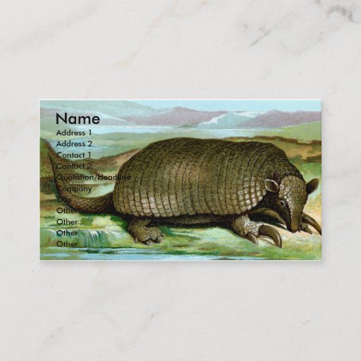 Customizable Giant Armadillo Business Card