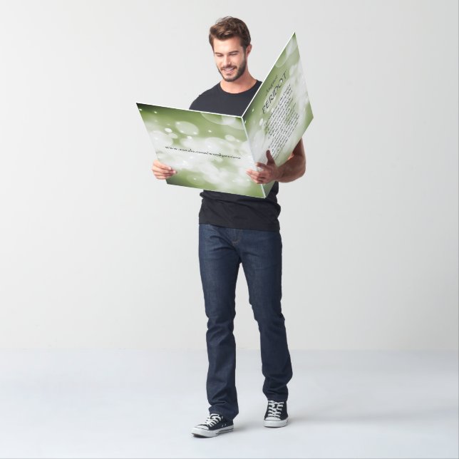 Giant August Birthstone Peridot Birthday Greeting Card (In Situ)