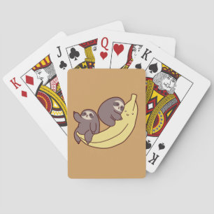 Giant Banana Sloths Poker Cards