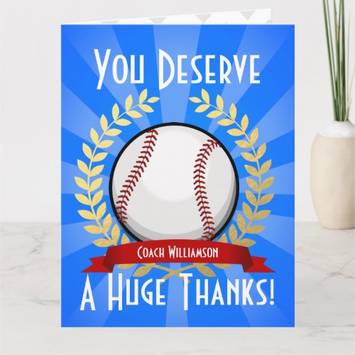 Giant Baseball Coach Thank You