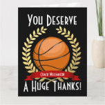 Giant Basketball Coach Thank You Black