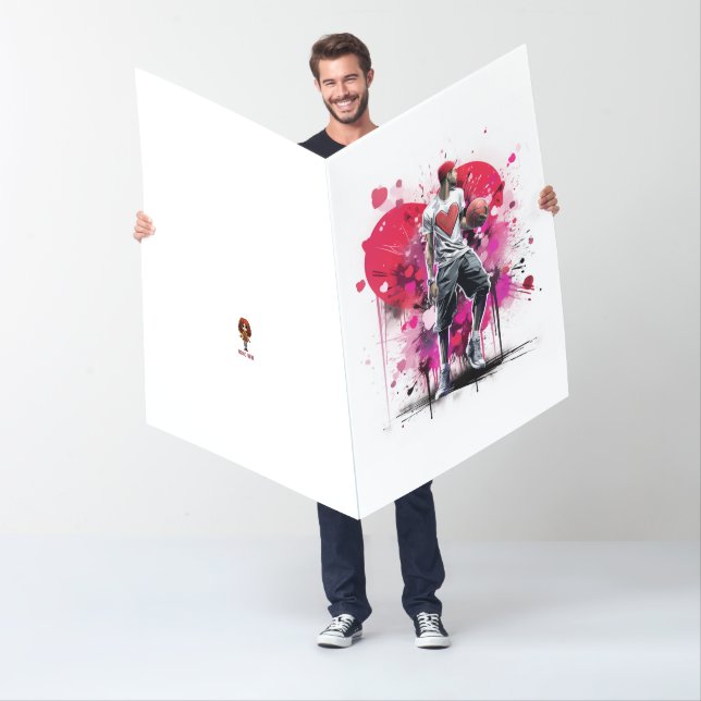 Giant Basketball Valentine Card (In Situ)