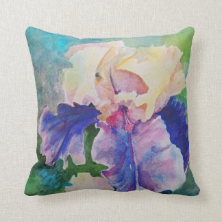 Giant Bearded Iris Throw Pillow