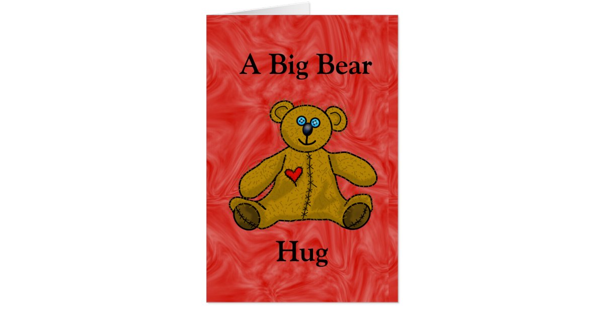 Giant Big Bear Hug Card Zazzle