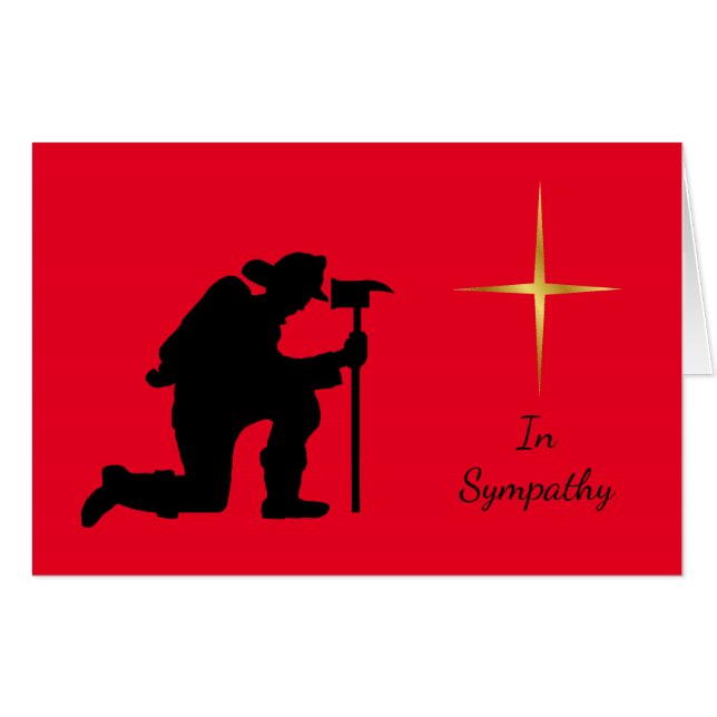 Giant Big Fireman Sympathy Card From All (Front Horizontal)