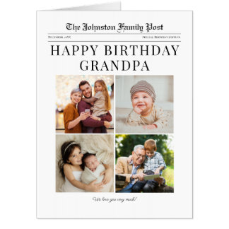 Giant Birthday Newspaper customizable Card