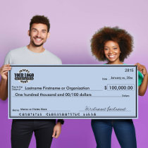 Giant Blank Check for Sweepstakes & Awards Poster