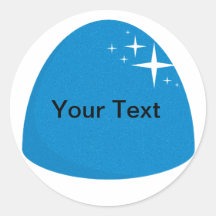 Giant Blue Gumdrop Candy Buffet Party Sticker