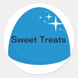 Giant Blue Gumdrop Candy Party Favor Sticker