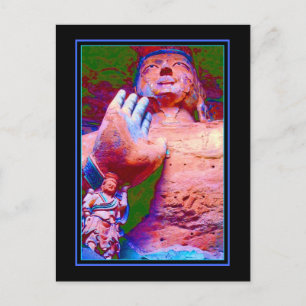 Giant Buddha in the Yungang Caves China Postcard