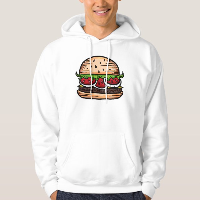 Giant burger humor hoodie (Front)